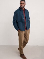 Seasalt Cornwall Blue Mens Ivo 100% Cotton Jacket - Image 3 of 5