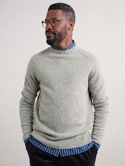 Seasalt Cornwall Grey Mens Fitcher Knitted Jumper - Image 1 of 5