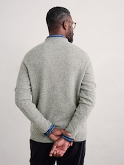 Seasalt Cornwall Grey Mens Fitcher Knitted Jumper - Image 2 of 5