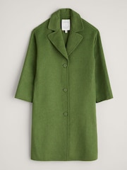 Seasalt Cornwall Green Pensilva Wool Blend Coat - Image 4 of 5