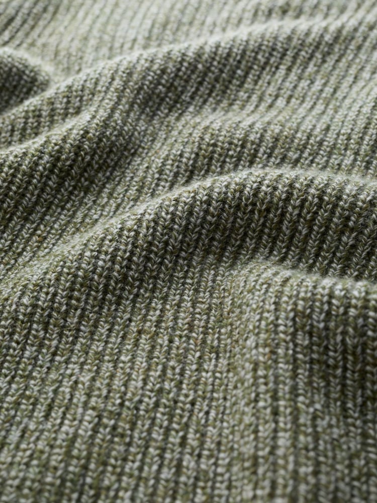Seasalt Cornwall Green Mens Wheelwright Ribbed Lambswool Blend Jumper - Image 5 of 5 Seasalt Cornwall Green Mens Wheelwright Ribbed Lambswool Blend Jumper - Image 5 of 5