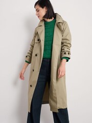 Seasalt Cornwall Natural Tall Penweathers Waterproof Trench 100% Cotton Coat - Image 6 of 8