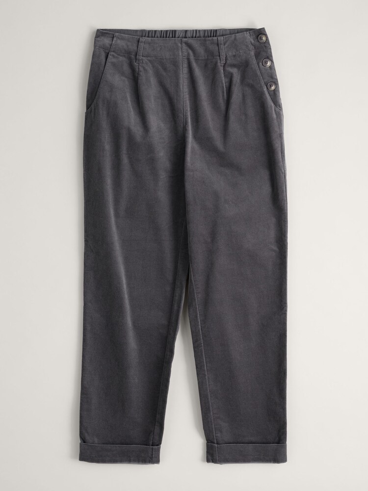 Seasalt Cornwall Grey Crackington Tapered Trousers - Image 4 of 5