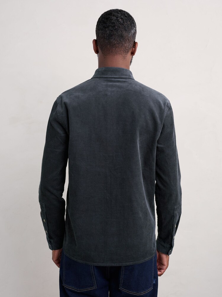 Seasalt Cornwall Blue Mens Cannis Cord Shirt - Image 2 of 5