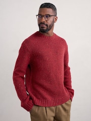 Seasalt Cornwall Red Mens Bizen Jumper - Image 1 of 5