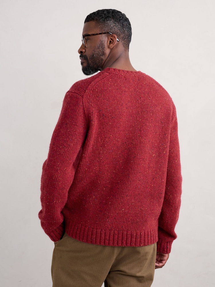 Seasalt Cornwall Red Mens Bizen Jumper - Image 2 of 5