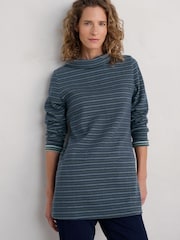 Bramble Bank Maritimes Grasland - Seasalt Cornwall Mawgan Porth Jacquard-Tunika aus Jersey - Bild 1 von 5