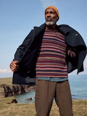 Seasalt Cornwall Red Mens Lambswool Blend Notebook Jumper - Image 2 of 8