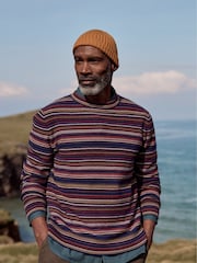 Seasalt Cornwall Red Mens Lambswool Blend Notebook Jumper - Image 3 of 8