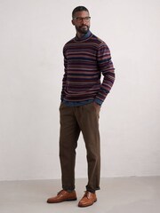 Seasalt Cornwall Red Mens Lambswool Blend Notebook Jumper - Image 4 of 8