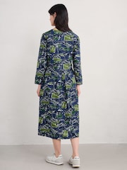 Seasalt Cornwall Blue 100% Organic Cotton Linden Dress - Image 2 of 5