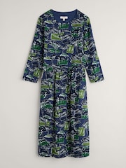 Seasalt Cornwall Blue 100% Organic Cotton Linden Dress - Image 4 of 5