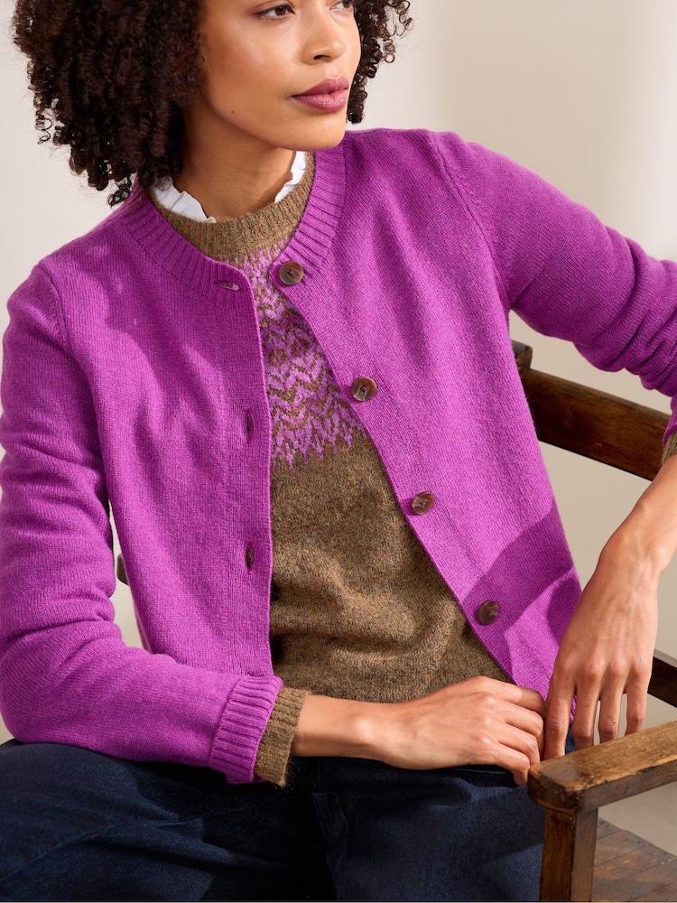Seasalt Cornwall Purple Tern Tide Cardigan - Image 1 of 8