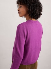 Seasalt Cornwall Purple Tern Tide Cardigan - Image 5 of 8