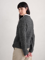 Seasalt Cornwall Grey Sand Thistle Jumper - Image 2 of 5