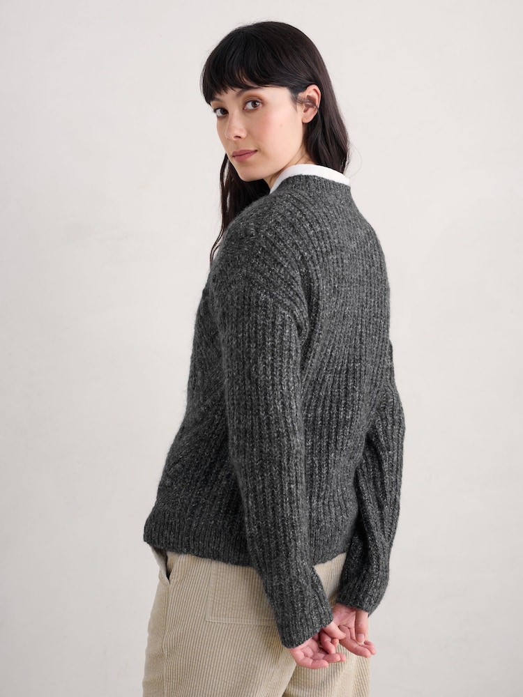 Seasalt Cornwall Grey Sand Thistle Jumper - Image 2 of 5 Seasalt Cornwall Grey Sand Thistle Jumper - Image 2 of 5