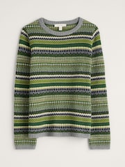 Зеленый - джемпер Seasalt Cornwall Percella Cove Fair Isle - Image 4 of 5