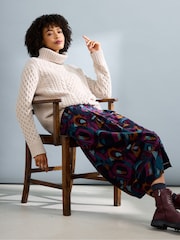 Seasalt Cornwall Blue 100% Organic Cotton Canvas Work Cord Skirt - Image 3 of 7