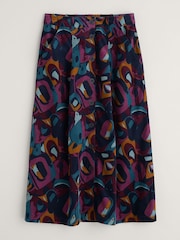 Seasalt Cornwall Blue 100% Organic Cotton Canvas Work Cord Skirt - Image 6 of 7