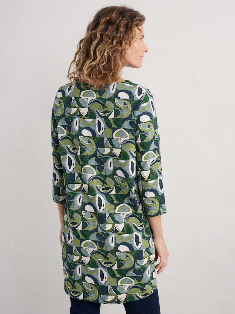 Seasalt Cornwall Green Shore Foraging Printed Tunic - Image 2 of 5 Seasalt Cornwall Green Shore Foraging Printed Tunic - Image 2 of 5