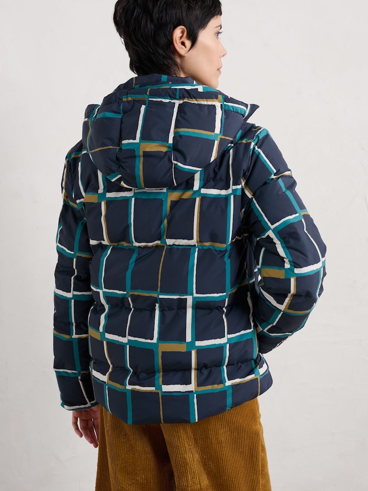 Seasalt Cornwall Blue Field Path Padded Waterproof Jacket - Image 2 of 5