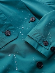 Seasalt Cornwall Blue Tall Penweathers Waterproof Trench 100% Organic Cotton Coat - Image 5 of 5