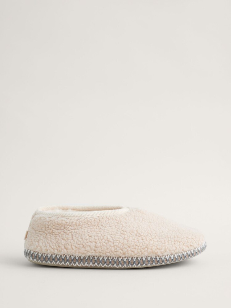 Seasalt Cornwall Natural Starry Eyed Fleece Slippers - Image 2 of 5