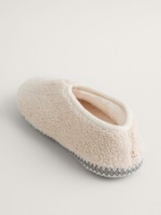 Seasalt Cornwall Natural Starry Eyed Fleece Slippers - Image 4 of 5