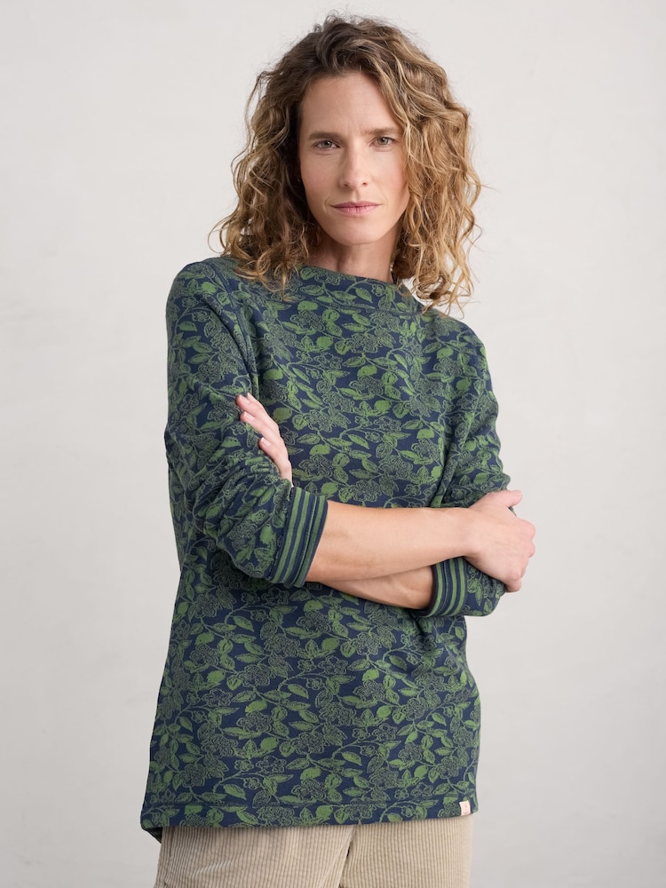Seasalt Cornwall Green Shore Sighting Reversible Top - Image 1 of 5