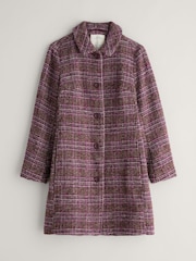 Seasalt Cornwall Brown Wood Cabin Wool Blend Twill Coat - Image 5 of 6