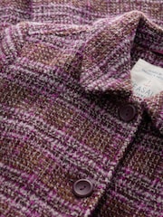 Seasalt Cornwall Brown Wood Cabin Wool Blend Twill Coat - Image 6 of 6