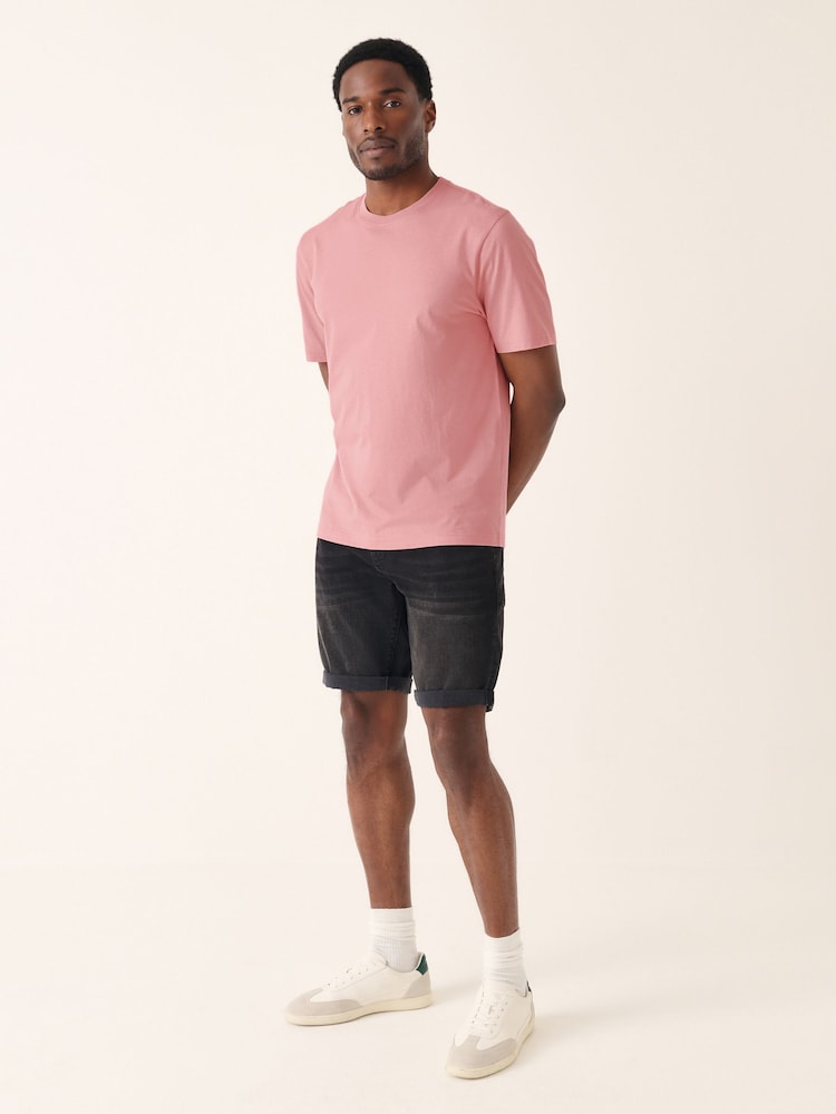 Pink Light Regular Fit Essential Crew Neck Cotton T-Shirt - Image 2 of 6