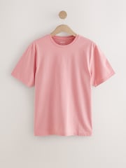 Pink Light Regular Fit Essential Crew Neck Cotton T-Shirt - Image 4 of 6