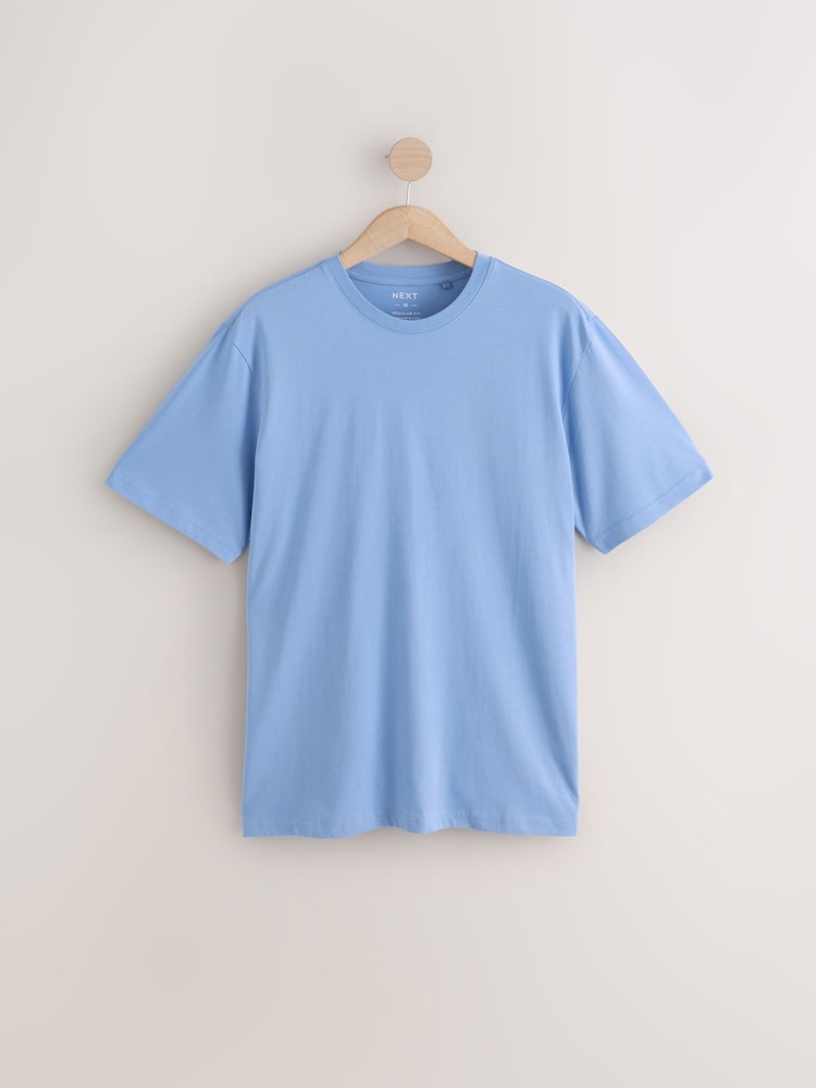 Blue Light Regular Fit Essential Crew Neck Cotton T-Shirt - Image 1 of 3