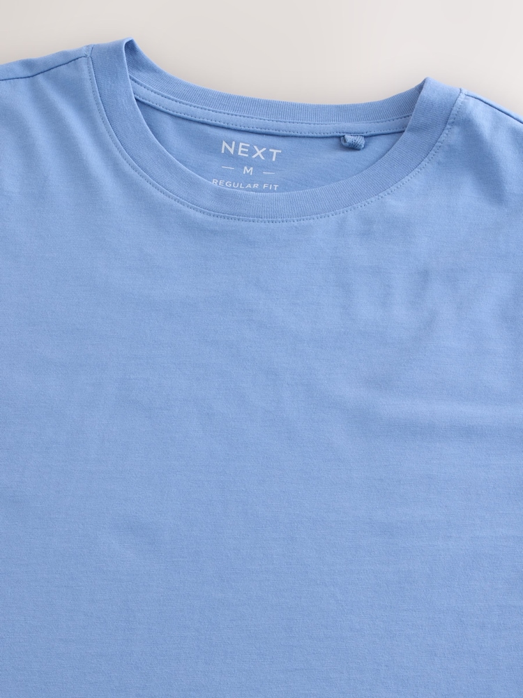 Blue Light Regular Fit Essential Crew Neck Cotton T-Shirt - Image 3 of 3