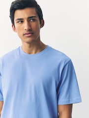 Blue Light Regular Fit Essential Crew Neck Cotton T-Shirt - Image 4 of 7