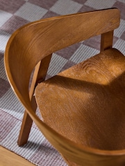 MADE.COM Set of 2 Dark Stained Wood Aster Dining Chairs - Image 2 of 6