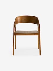 MADE.COM Set of 2 Dark Stained Wood Aster Dining Chairs - Image 5 of 6