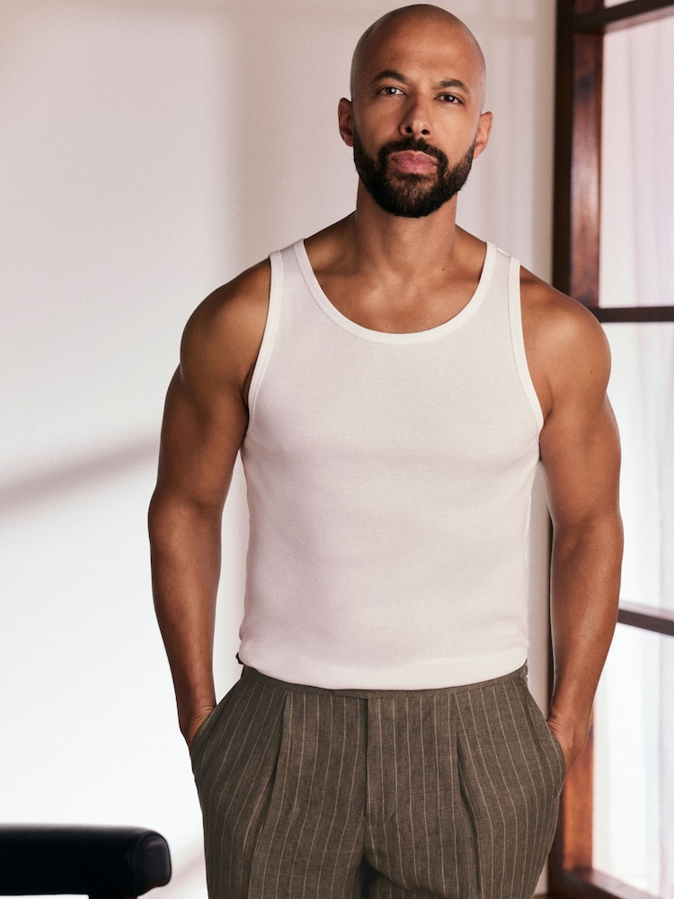 Blanc - Slim Fit (Slim Fit) - Veste côtebée - Image 1 of 6