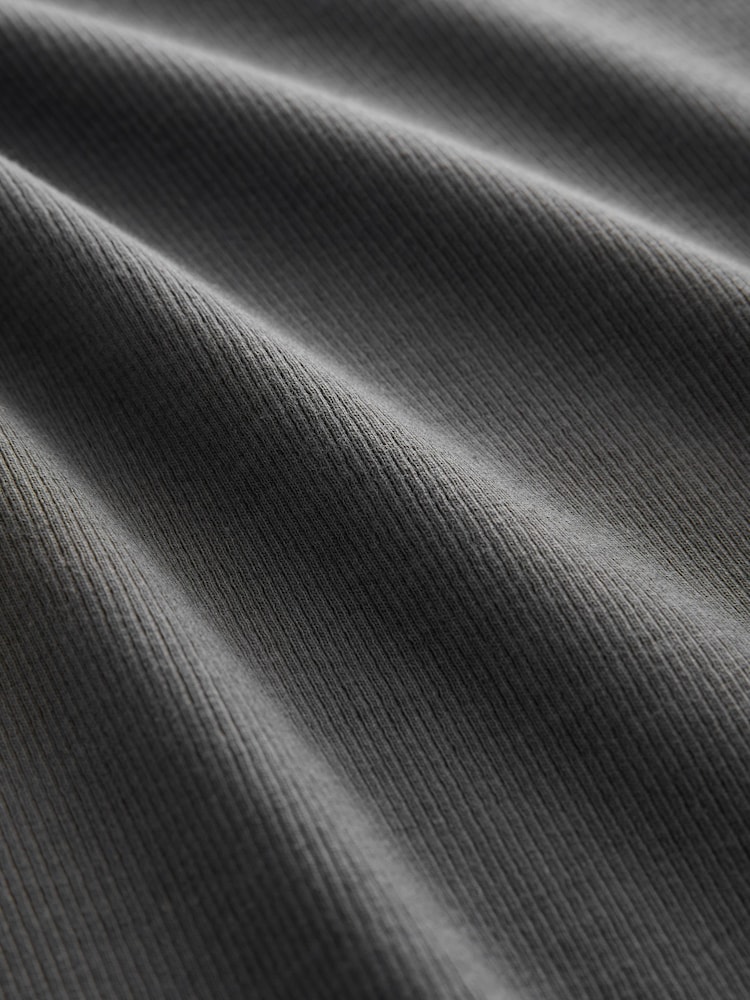 Grey Slim Fit Ribbed Vest - Image 6 of 7
