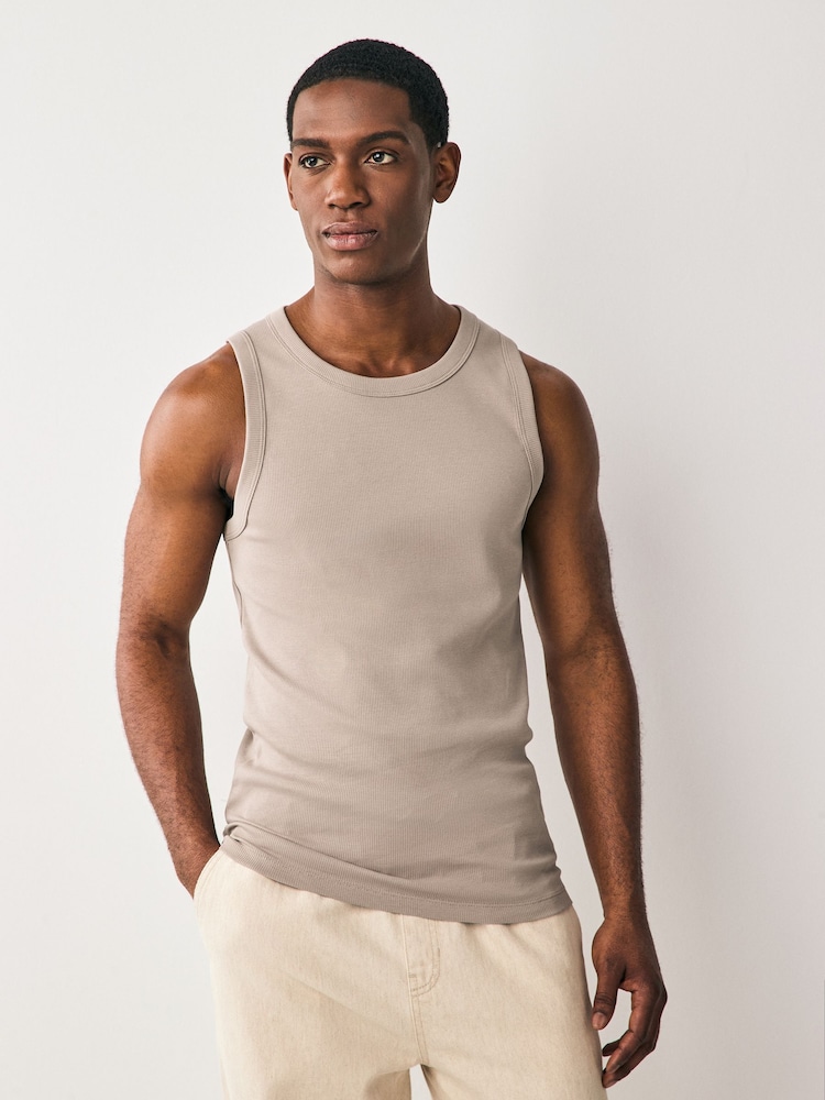 Neutro - Corte slim - Camiseta sin mangas de canalé - Imagen 1 de 7 Neutro - Corte slim - Camiseta sin mangas de canalé - Imagen 1 de 7