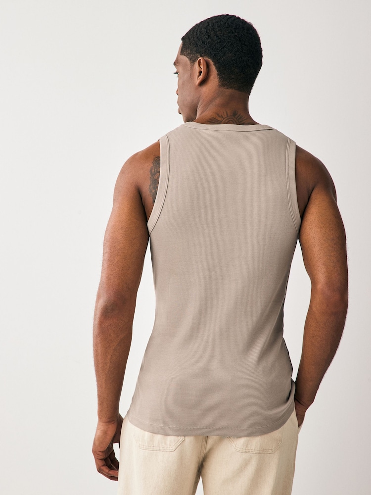 Neutro - Corte slim - Camiseta sin mangas de canalé - Imagen 2 de 7 Neutro - Corte slim - Camiseta sin mangas de canalé - Imagen 2 de 7