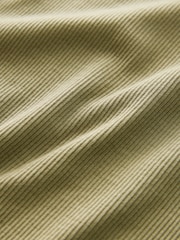 Khaki Green Slim Fit Ribbed Vest - Image 7 of 8