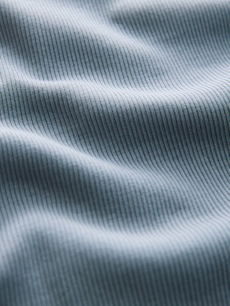 Blue Slim Fit Ribbed Vest - Image 2 of 3