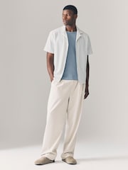 Blue Slim Fit Ribbed Vest - Image 4 of 8