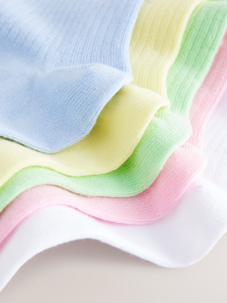 Multi 5 Pack Cotton Rich Embroidered Ankle Socks - Image 2 of 3