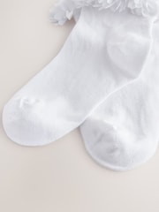 White 2 Pack Cotton Rich Bridesmaid Ankle Socks - Image 3 of 3