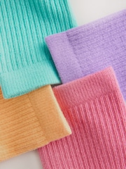 Multi 4 Pack Cotton Rich Cushioned Footbed Rib Ankle Socks - Image 3 of 3