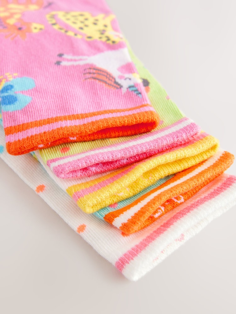 Multi 5 Pack Cotton Rich Flamingo Ankle Socks - Image 3 of 3
