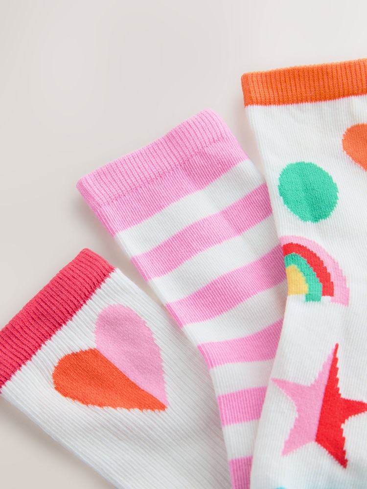 Multi 3 Pack Cotton Rich Ankle Socks - Image 2 of 3 Multi 3 Pack Cotton Rich Ankle Socks - Image 2 of 3